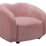 Plush Velvet Accent Chair with Birch Wood Legs - Mauve Pink 10 Plush Velvet Accent Chair with Birch Wood Legs - Mauve Pink