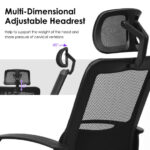 Ergonomic High Back Mesh Office Chair with Adjustable Headrest 12 Ergonomic High Back Mesh Office Chair with Adjustable Headrest