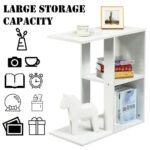 Modern 3 Tier End Table with Storage Shelf 12 Modern 3 Tier End Table with Storage Shelf