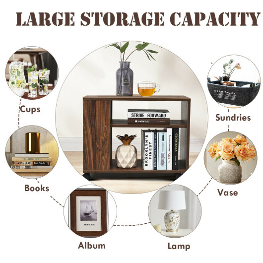 3-Tier Rolling Side Table with Storage and Durable Shelves 6 3-Tier Rolling Side Table with Storage and Durable Shelves - Image 6