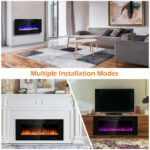 42 Inch Ultra Thin Electric Fireplace with Timer and Remote