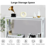 X-Design 2-Tier Console Table with Open Shelf Storage