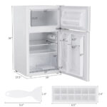 Compact 3.2 Cu Ft Stainless Steel Refrigerator with Freezer