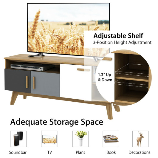 65 Inch TV Stand with Storage Cabinets and Shelves for Living Room 5 65 Inch TV Stand with Storage Cabinets and Shelves for Living Room - Image 5