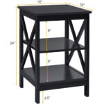 3 Tier X-Design End Tables with Storage Shelves (Set of 2) 11 3 Tier X-Design End Tables with Storage Shelves (Set of 2)
