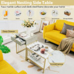 Space-Saving Nesting Coffee Table and Side Table Set (Set of 2) 10 Space-Saving Nesting Coffee Table and Side Table Set (Set of 2)