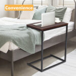 L-Shaped Side Table Laptop Stand for Sofa or End Table