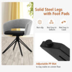 Swivel Sherpa Accent Chair with Steel Legs and Hollow Back 12 Swivel Sherpa Accent Chair with Steel Legs and Hollow Back