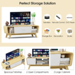 Sliding Door TV Stand with Adjustable Shelf for 55 Inch TVs 24 Sliding Door TV Stand with Adjustable Shelf for 55 Inch TVs