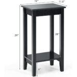 Compact 2-Tier End Tables with Storage Shelf (Set of 2)