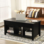 Lift Top Coffee Table with Hidden Storage and Open Shelves 13 Lift Top Coffee Table with Hidden Storage and Open Shelves