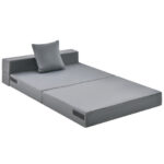 Tri-Fold Sofa Bed Mattress with Pillow for Compact Spaces