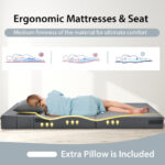 Tri-Fold Sofa Bed Mattress with Pillow for Compact Spaces