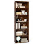 Tall 6-Tier Open Bookcase with Anti-Tip Safety Kits