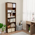Tall 6-Tier Open Bookcase with Anti-Tip Safety Kits