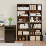Tall 6-Tier Open Bookcase with Anti-Tip Safety Kits