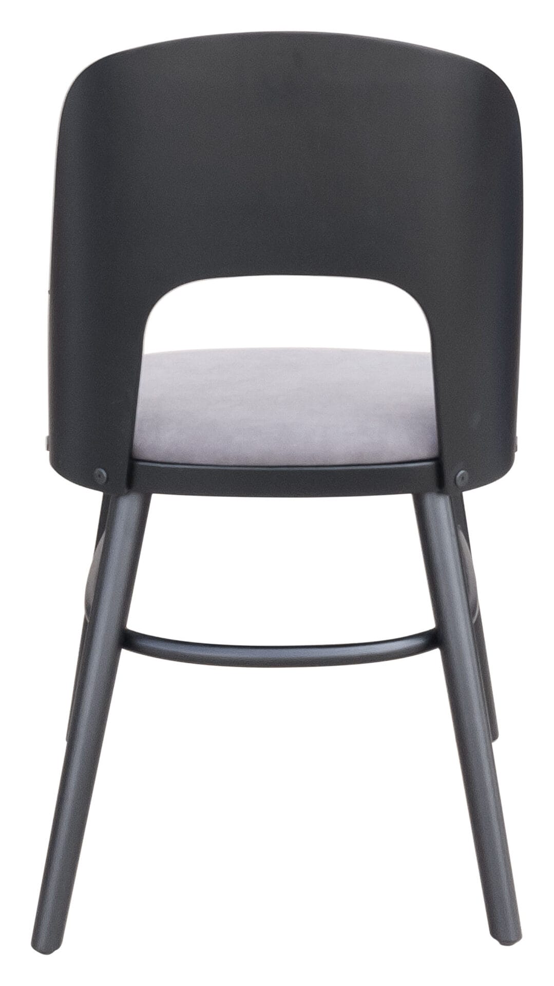 Gray & Black Mid-Century Modern Dining Chairs with Rubberwood Frame (Set of 2) 6 Gray & Black Mid-Century Modern Dining Chairs with Rubberwood Frame (Set of 2) - Image 6