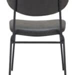 Vintage Black Faux Leather Dining Chair with Steel Frame (Set of 2) 15 Vintage Black Faux Leather Dining Chair with Steel Frame (Set of 2)