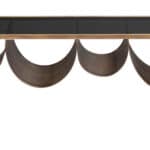 Modern Rectangular Coffee Table with Glass Top and Storage Shelves