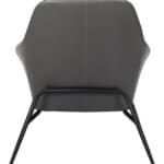 Modern Gray Accent Chair with Faux Leather and Steel Base 15 Modern Gray Accent Chair with Faux Leather and Steel Base