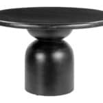 Round Mango Wood Dining Table with Modern Organic Design
