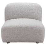 Gray Modular Middle Chair with Plywood Frame and Poly Linen Upholstery 15 Gray Modular Middle Chair with Plywood Frame and Poly Linen Upholstery