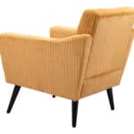 Boho Chic Yellow Accent Chair with Wood Legs and Tufted Seat 18 Boho Chic Yellow Accent Chair with Wood Legs and Tufted Seat