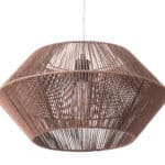 Natural Paper Rope Ceiling Lamp with Adjustable Cord - Brown