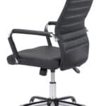 Classic Black Faux Leather Office Chair with Adjustable Height and Swivel 14 Classic Black Faux Leather Office Chair with Adjustable Height and Swivel