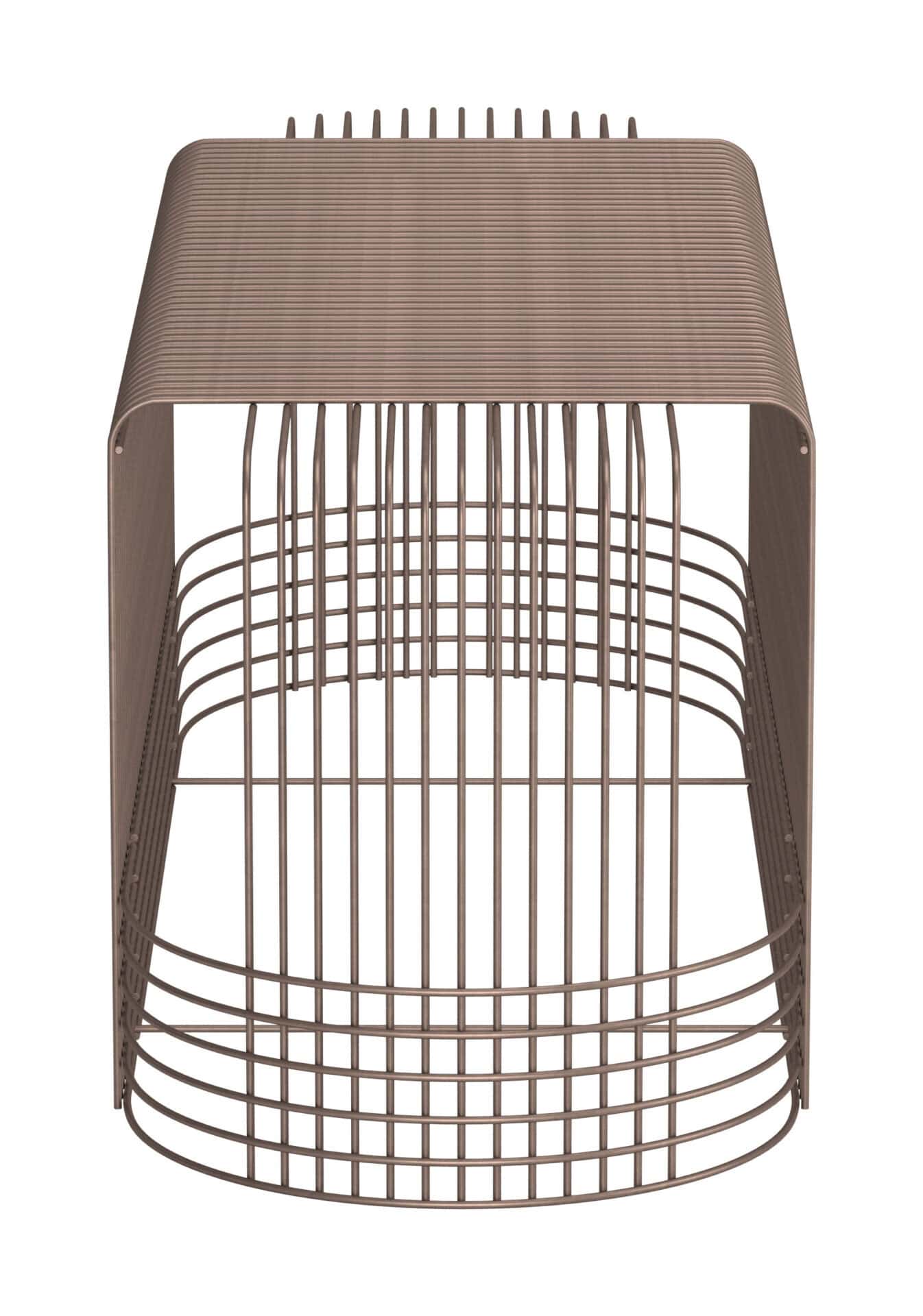 Modern Industrial Coffee Table Set with Steel Wire Frame (Set of 3) 2 Modern Industrial Coffee Table Set with Steel Wire Frame (Set of 3) - Image 2