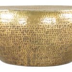 Round Gold Boho Coffee Table with Steel Frame 14 Round Gold Boho Coffee Table with Steel Frame
