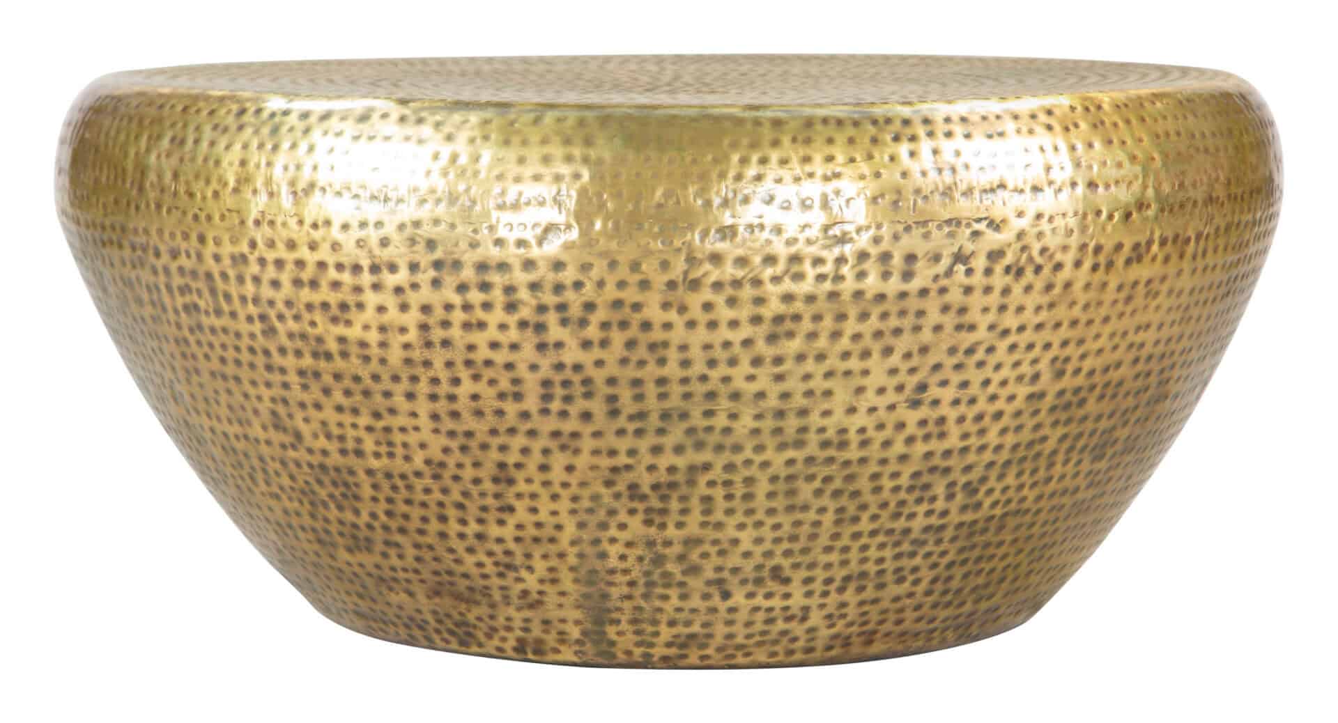 Round Gold Boho Coffee Table with Steel Frame 6 Round Gold Boho Coffee Table with Steel Frame - Image 6