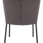 Gray Velvet Stackable Dining Chair with Steel Legs (Set of 2) 16 Gray Velvet Stackable Dining Chair with Steel Legs (Set of 2)