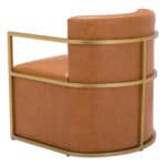 Modern Faux Leather Accent Chair with Brushed Steel Frame 13 Modern Faux Leather Accent Chair with Brushed Steel Frame