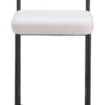 Ivory Shearling Style Counter Stools with Black Steel Frame (Set of 2) 12 Ivory Shearling Style Counter Stools with Black Steel Frame (Set of 2)