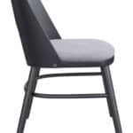 Gray & Black Mid-Century Modern Dining Chairs with Rubberwood Frame (Set of 2) 13 Gray & Black Mid-Century Modern Dining Chairs with Rubberwood Frame (Set of 2)