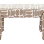 Gray Upholstered Bench with Wood Frame and Rubber Feet Protection 9 Gray Upholstered Bench with Wood Frame and Rubber Feet Protection