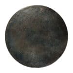 Charcoal Round Cast Aluminum Side Table with Padded Feet