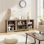 70 Inch TV Stand with Adjustable Shelves and Storage 37 70 Inch TV Stand with Adjustable Shelves and Storage