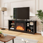 70 Inch TV Stand with Adjustable Shelves and Storage 29 70 Inch TV Stand with Adjustable Shelves and Storage
