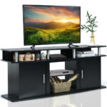 70 Inch TV Stand with Cabinets and Shelves for Storage 28 70 Inch TV Stand with Cabinets and Shelves for Storage