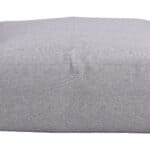 Gray Outdoor Ottoman with Weather-Resistant Fabric and Modern Design