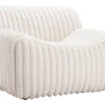 Cream Cord-Style Accent Chair with Ash Wood Legs 17 Cream Cord-Style Accent Chair with Ash Wood Legs