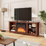 70 Inch TV Stand with Adjustable Shelves and Storage 22 70 Inch TV Stand with Adjustable Shelves and Storage