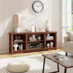 70 Inch TV Stand with Adjustable Shelves and Storage 23 70 Inch TV Stand with Adjustable Shelves and Storage