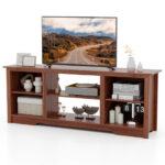70 Inch TV Stand with Adjustable Shelves and Storage 24 70 Inch TV Stand with Adjustable Shelves and Storage