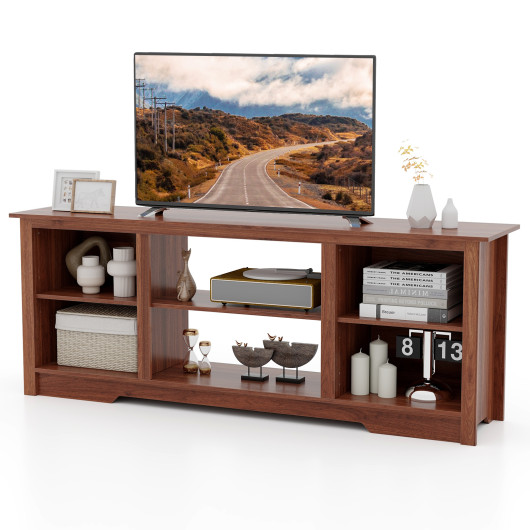 70 Inch TV Stand with Adjustable Shelves and Storage - Image 3