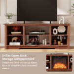 70 Inch TV Stand with Adjustable Shelves and Storage 28 70 Inch TV Stand with Adjustable Shelves and Storage