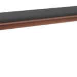 Walnut and Black Wood Bench with Polyester Seat, Seats 2 10 Walnut and Black Wood Bench with Polyester Seat, Seats 2