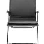 Ergonomic Faux Leather Conference Chairs with Chrome Frame (Set of 2)